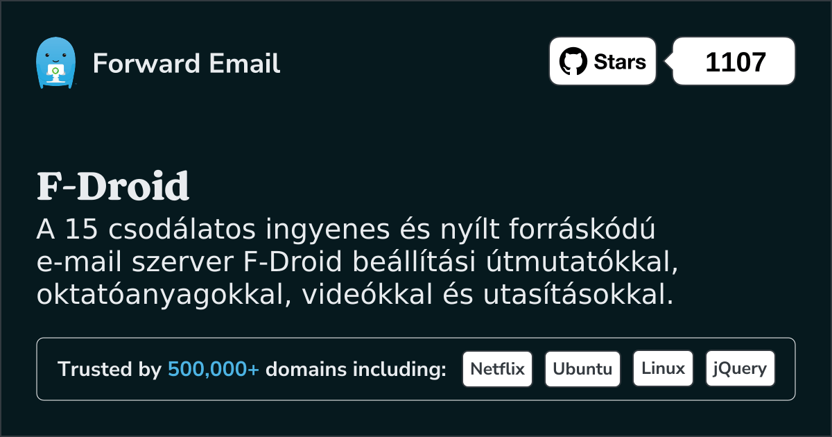 15 csodálatos nyílt forráskódú e-mail szerver F-Droid 2025 ben