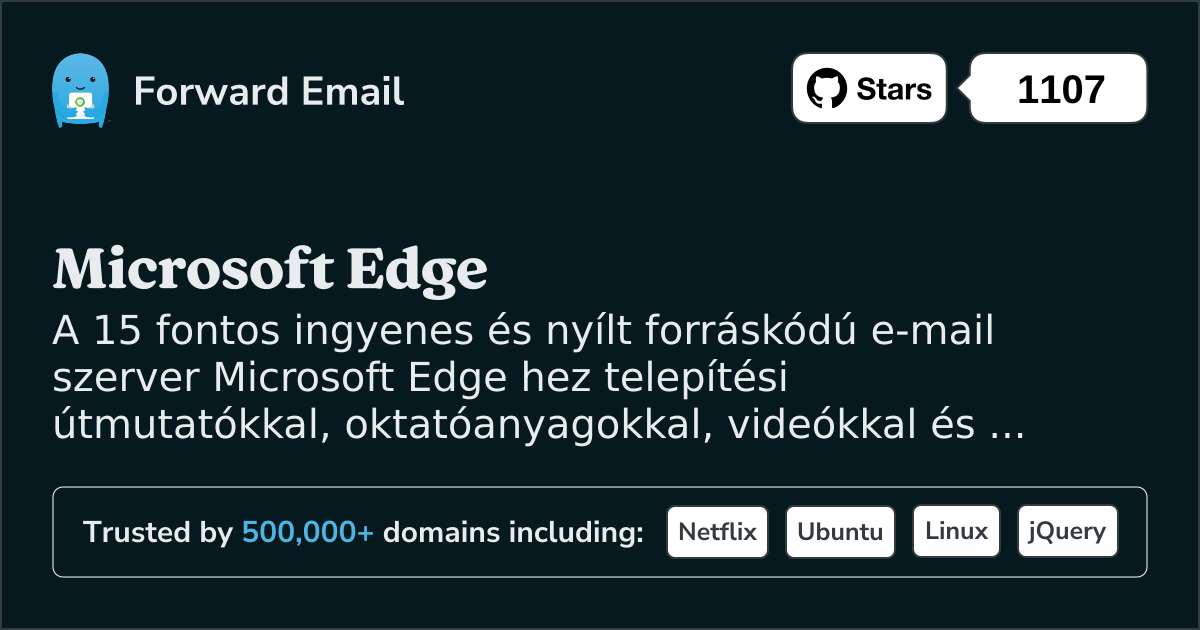 15 fontos nyílt forráskódú e-mail kiszolgáló Microsoft Edge számára 2025 ben