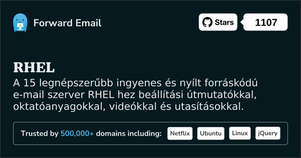 15 legnépszerűbb nyílt forráskódú e-mail szerver RHEL számára 2025 ben
