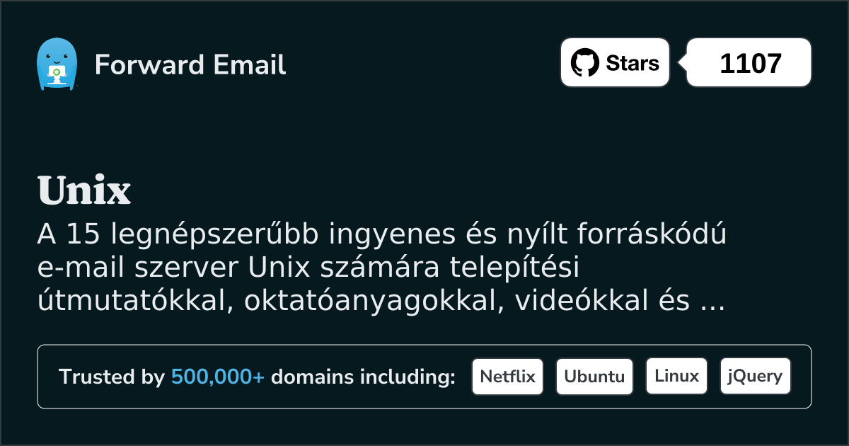 15 legnépszerűbb nyílt forráskódú e-mail szerver Unix számára 2025 ben