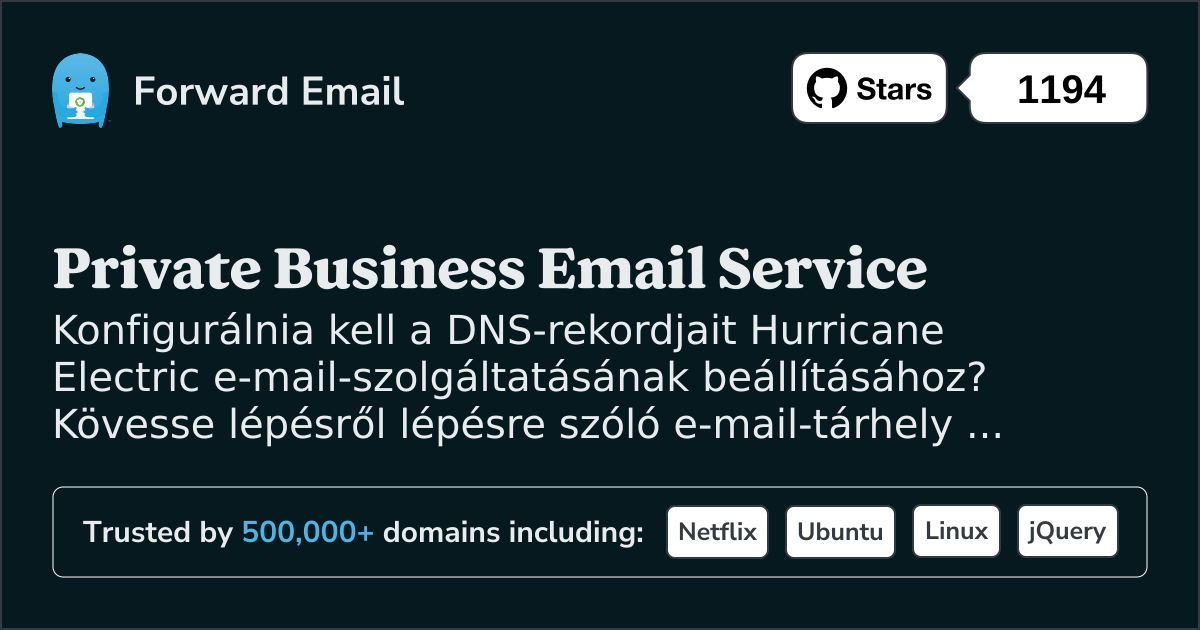 Az e-mail beállítása Hurricane Electric segítségével