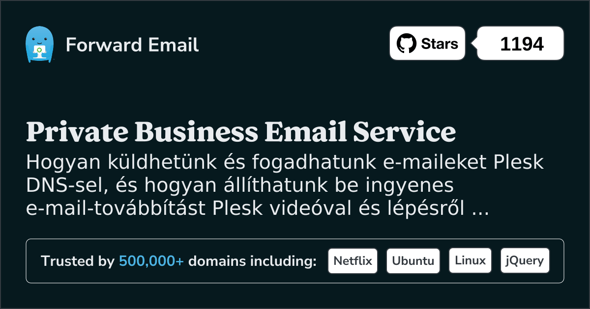 Az e-mail beállítása Plesk segítségével