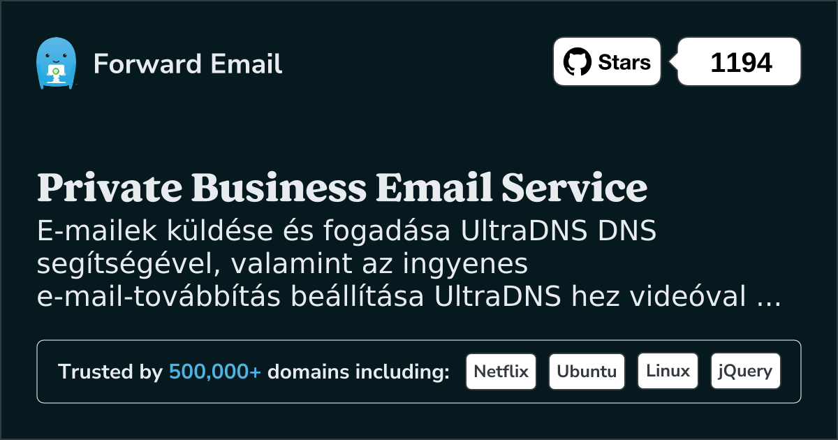 Az e-mail beállítása UltraDNS segítségével