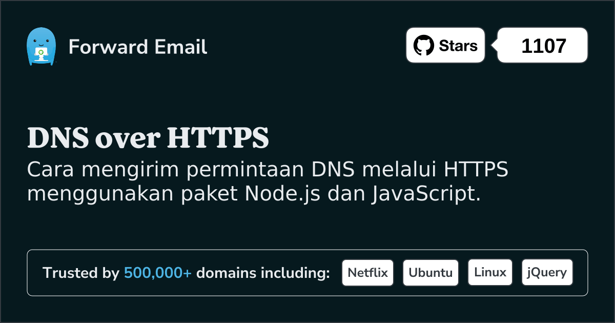 Node.js DNS melalui HTTPS
