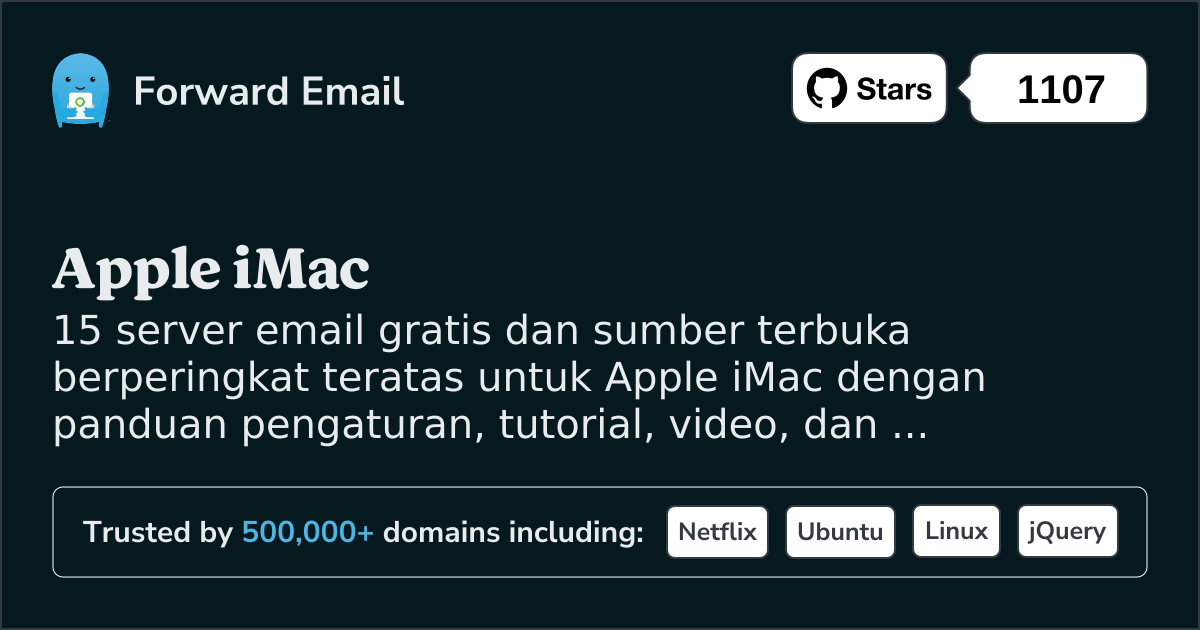 15 Server Email Open Source Berperingkat Teratas untuk Apple iMac pada 2025