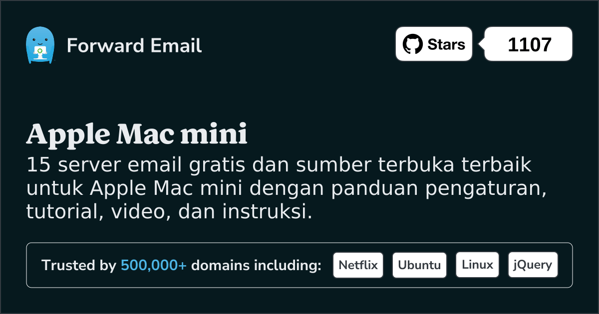 15 Server Email Open Source Terbaik untuk Apple Mac mini pada 2025