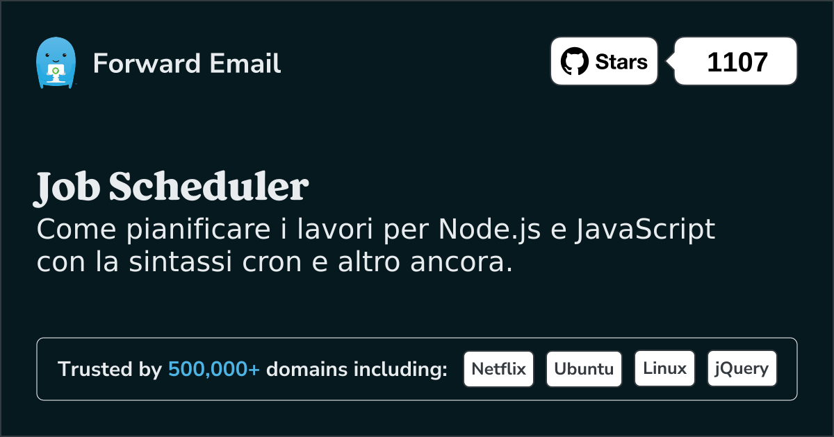 Utilità di pianificazione dei processi Node.js