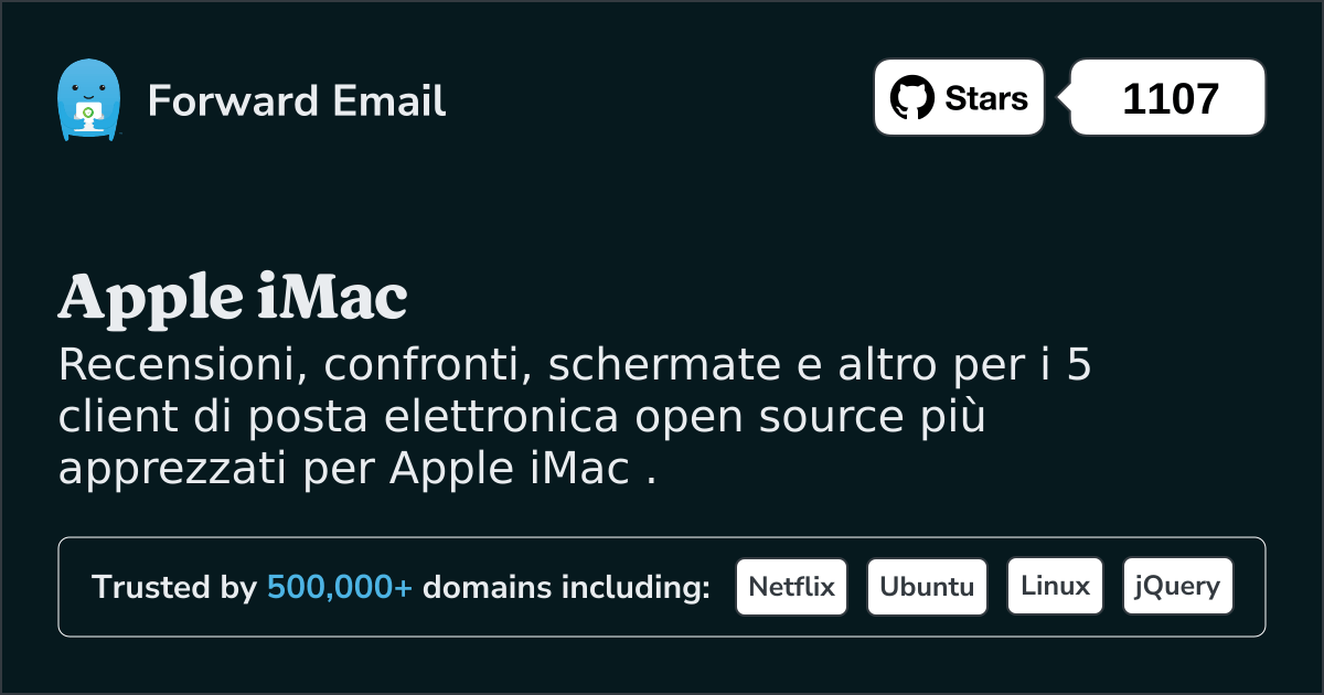 I 5 migliori client di posta elettronica open source per Apple iMac nel 2025