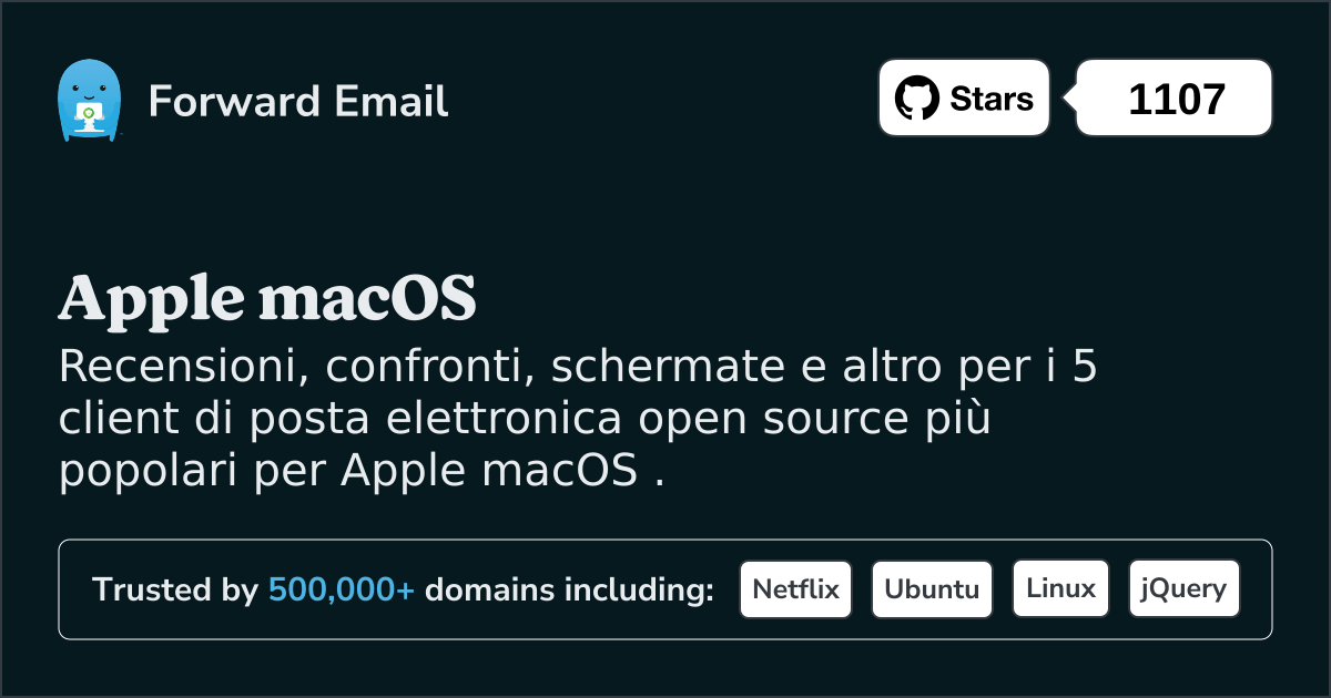 I 5 client di posta elettronica open source più popolari per Apple macOS nel 2025