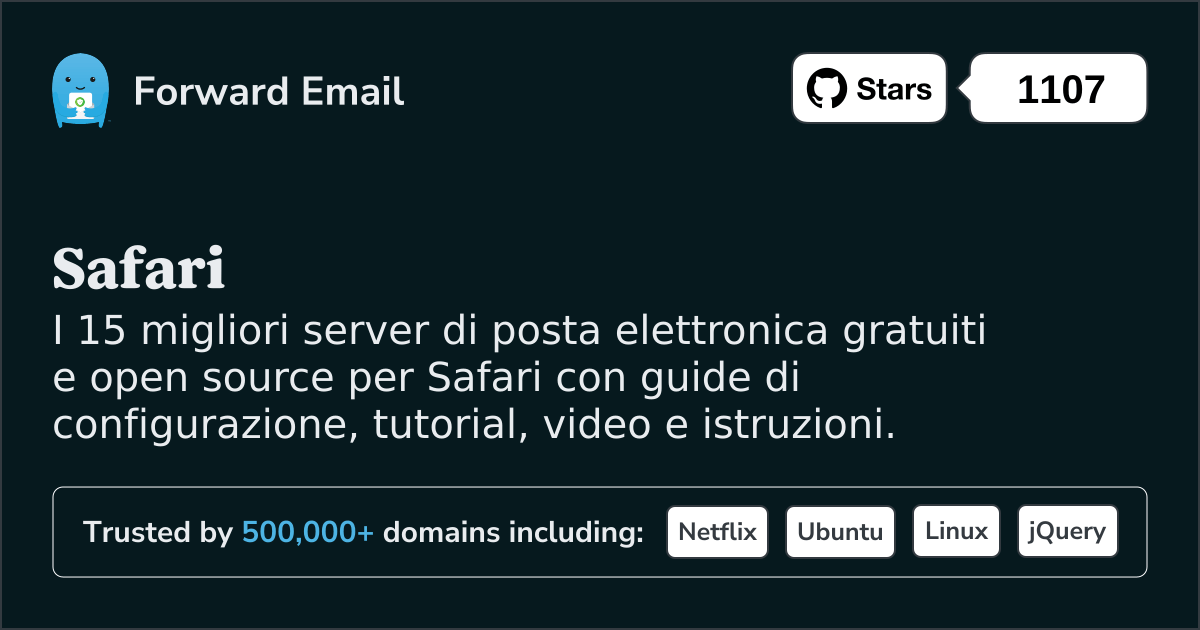 I 15 migliori server di posta elettronica open source per Safari nel 2025