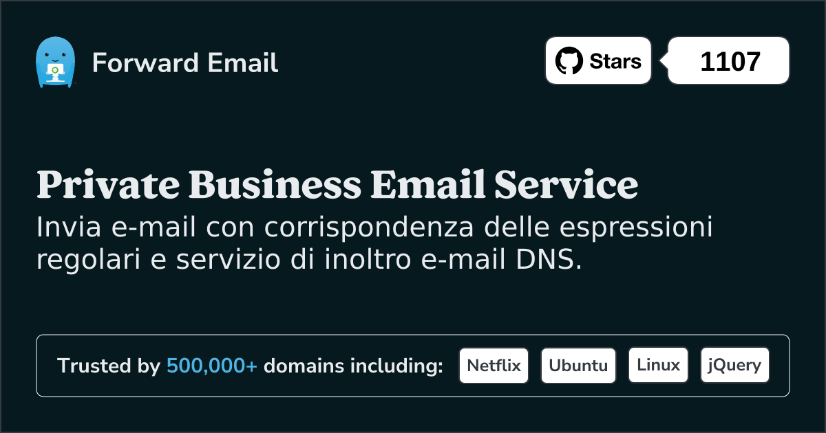 Espressione regolare di inoltro e-mail per domini personalizzati