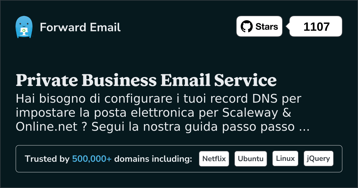 Come impostare l'e-mail con Scaleway & Online.net