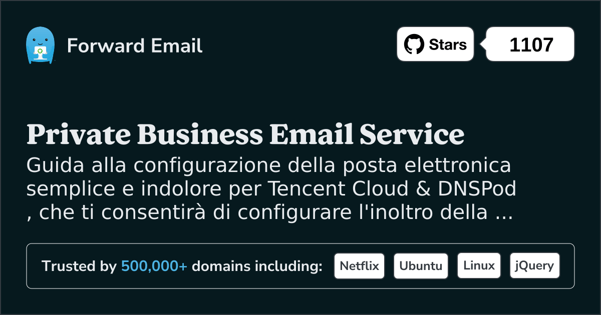 Come impostare l'e-mail con Tencent Cloud & DNSPod