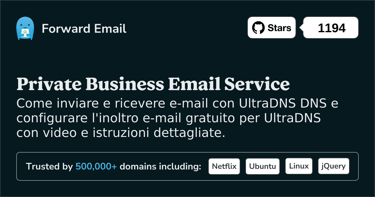 Come impostare l&#39;e-mail con UltraDNS