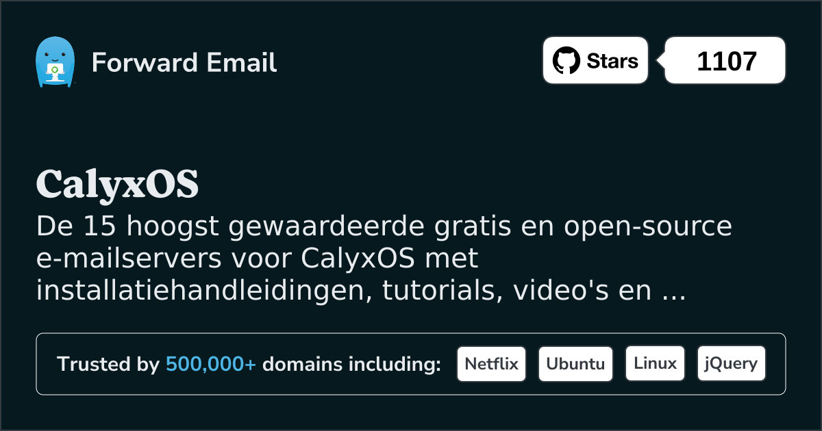 15 hoogst gewaardeerde open source e-mailservers voor CalyxOS in 2025