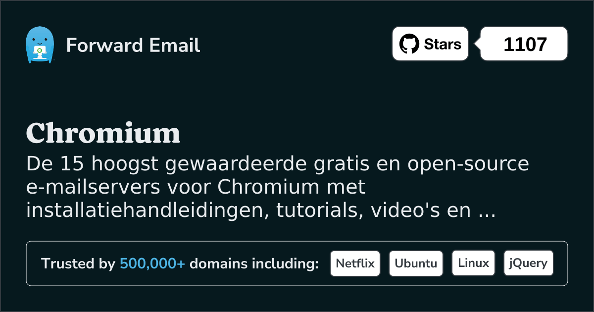 15 best beoordeelde open source e-mailservers voor Chromium in 2025