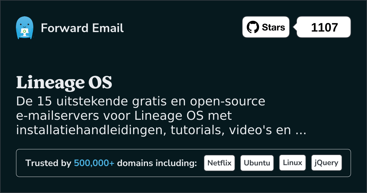 15 uitstekende open source e-mailservers voor Lineage OS in 2025