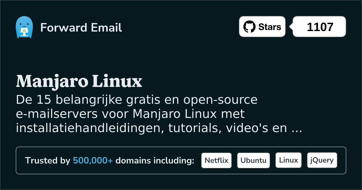 15 belangrijke open source e-mailservers voor Manjaro Linux in 2025