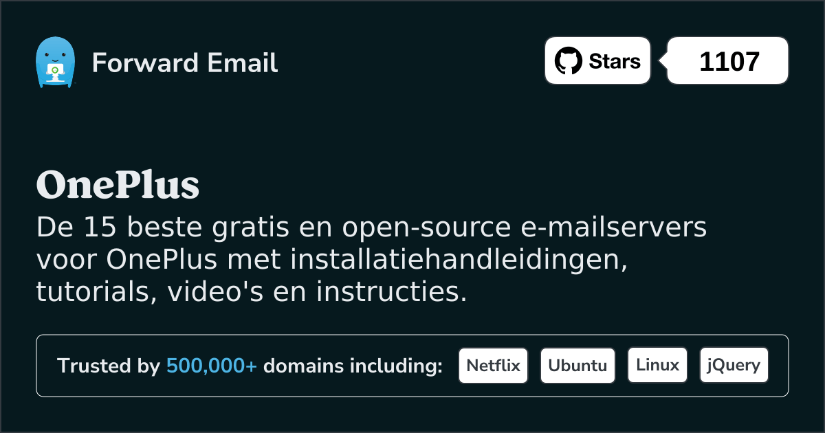 15 beste open source e-mailservers voor OnePlus in 2025