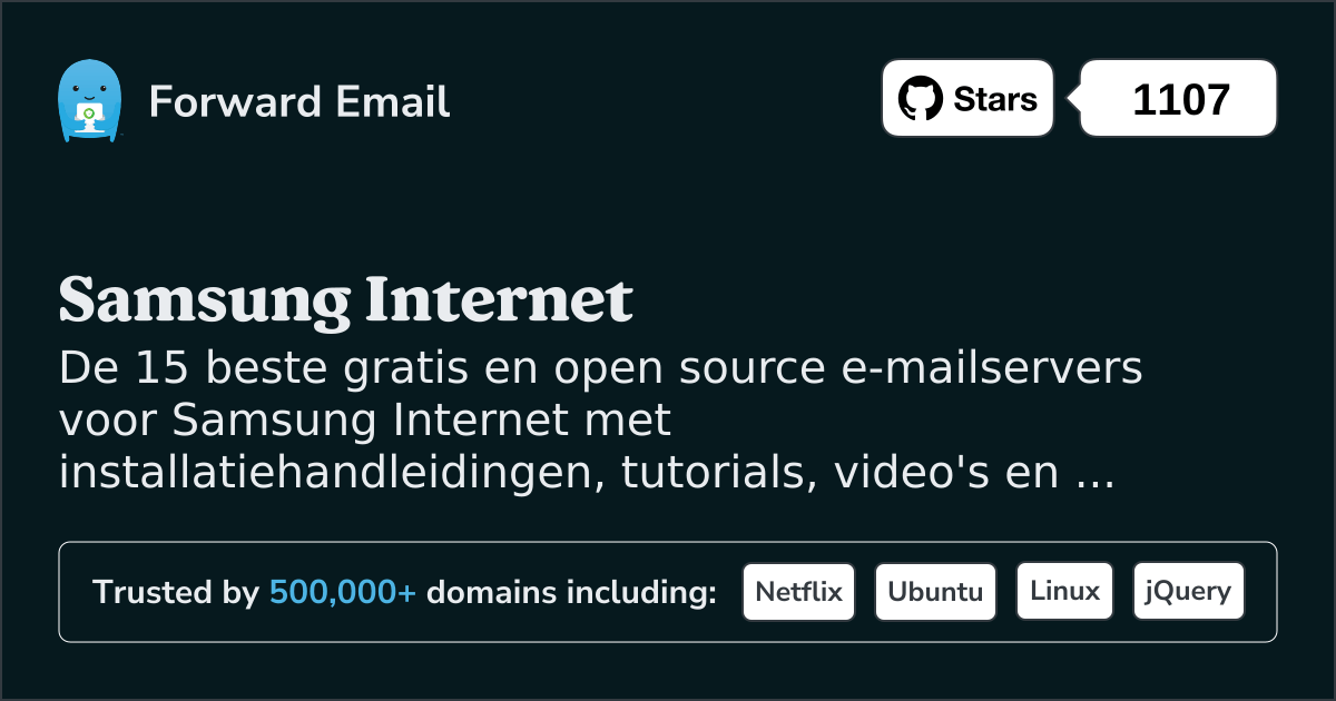 15 beste open source e-mailservers voor Samsung Internet in 2025