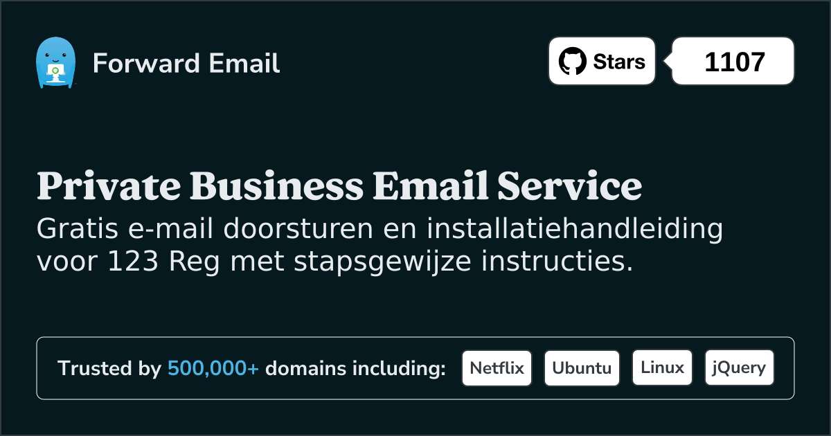 E-mail instellen met 123 Reg