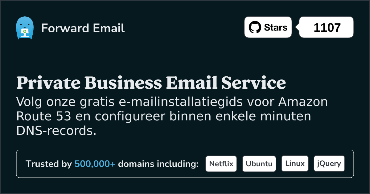 E-mail instellen met Amazon Route 53