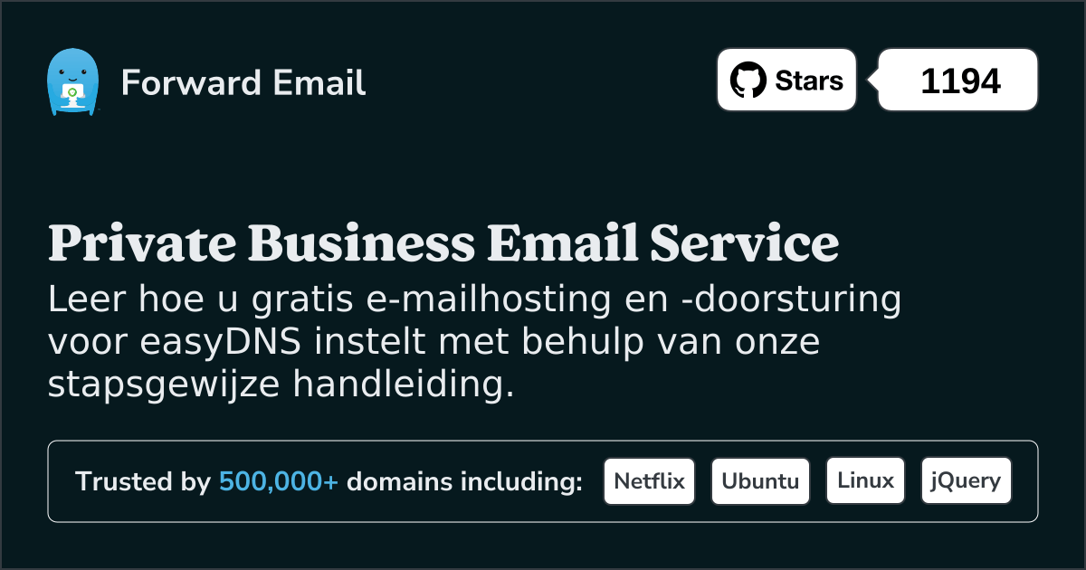 E-mail instellen met easyDNS
