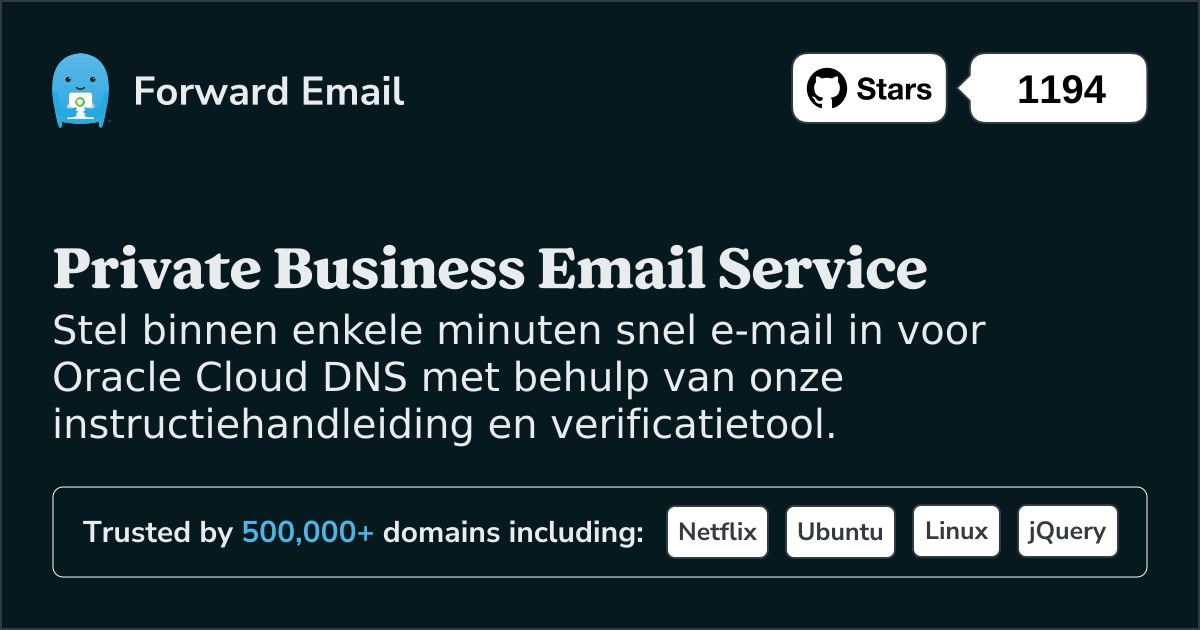 E-mail instellen met Oracle Cloud DNS