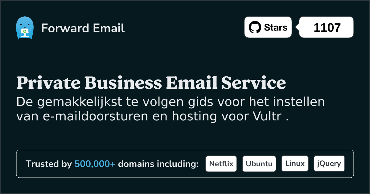 E-mail instellen met Vultr