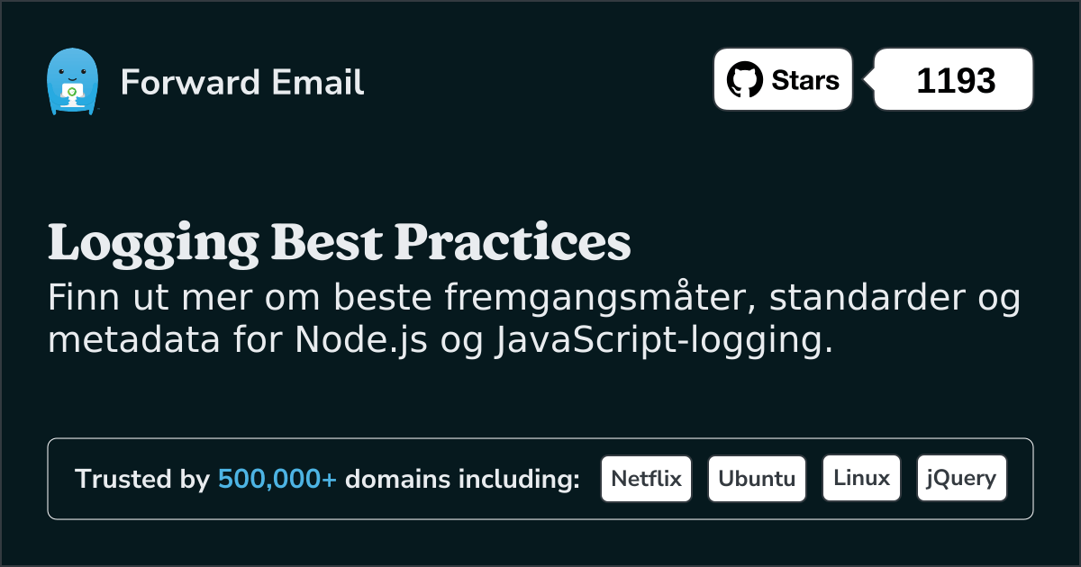 Beste praksis for Node.js-logging