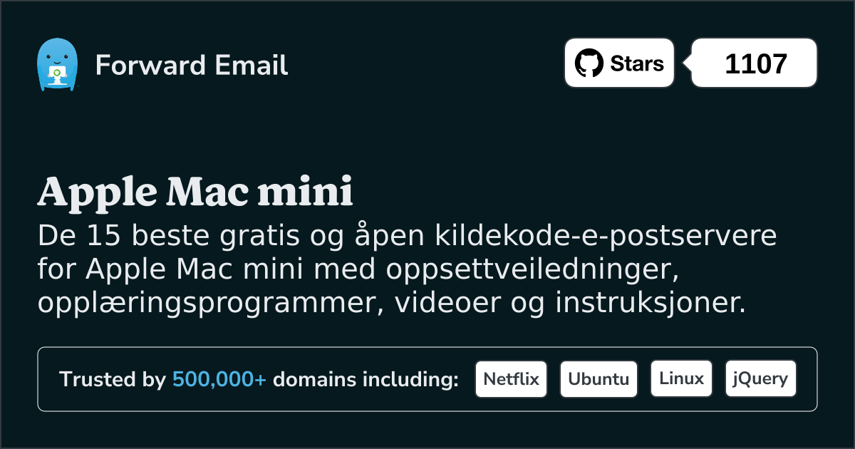 15 beste åpen kildekode-e-postservere for Apple Mac mini i 2025