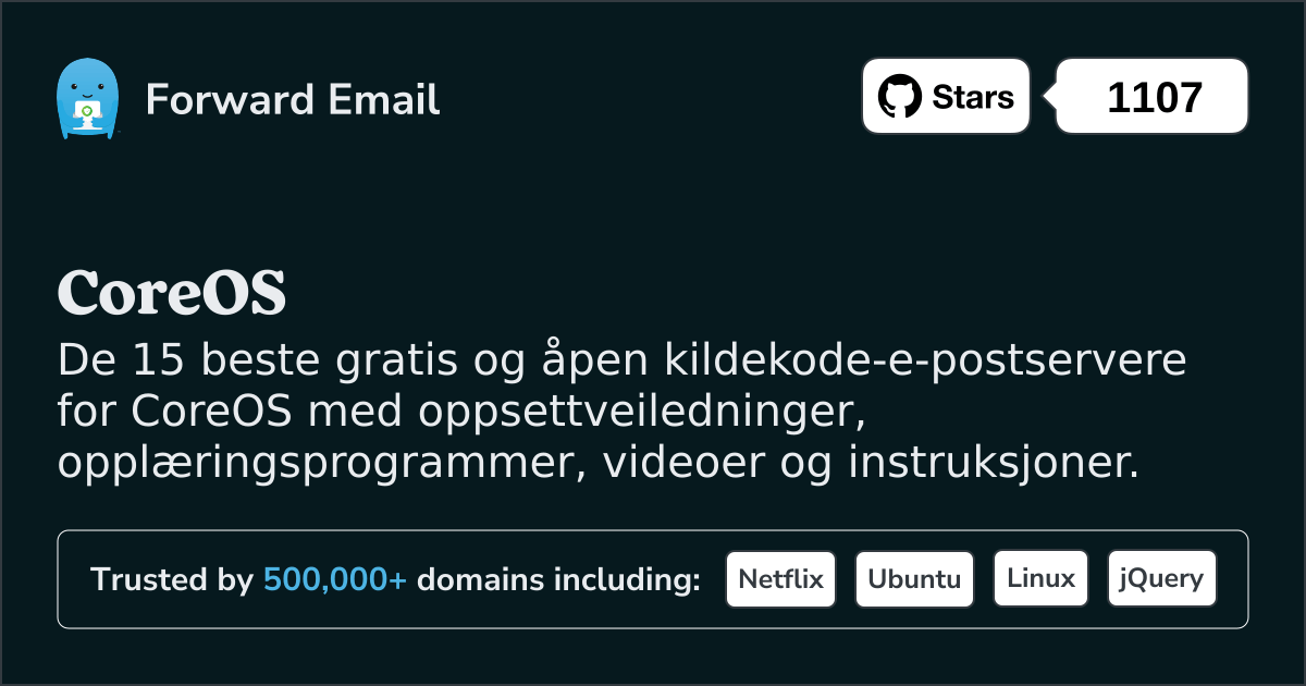 15 beste åpen kildekode-e-postservere for CoreOS i 2025
