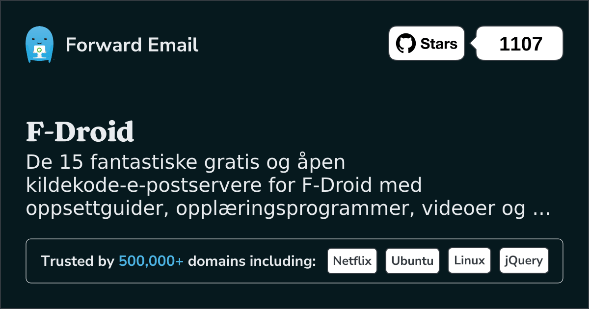15 fantastiske åpen kildekode-e-postservere for F-Droid i 2025