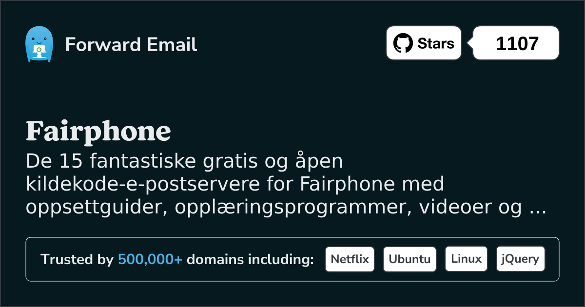 15 fantastiske åpen kildekode-e-postservere for Fairphone i 2025