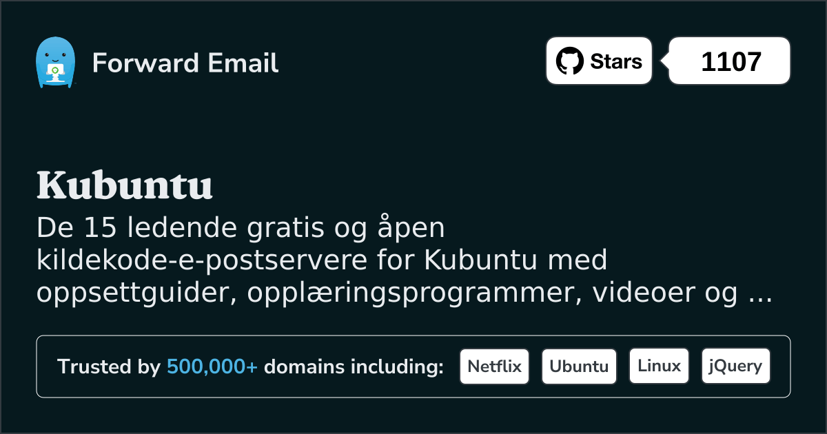 15 ledende åpen kildekode-e-postservere for Kubuntu i 2025