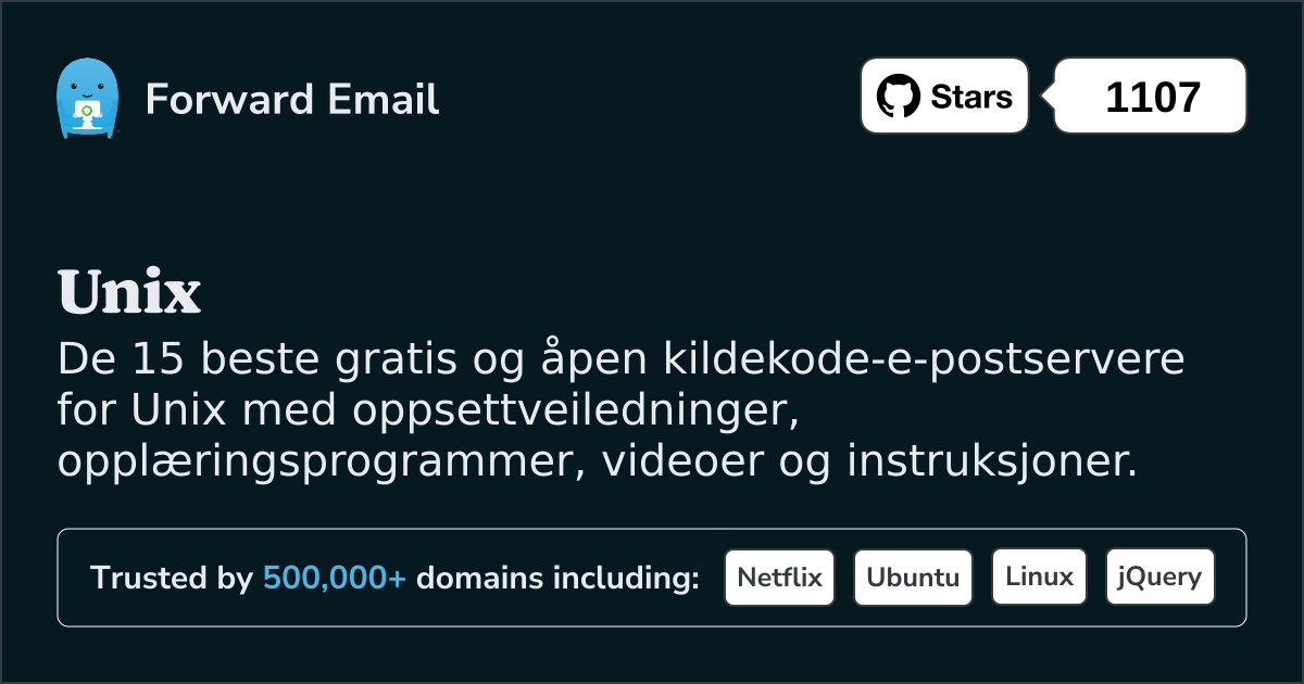 15 beste åpen kildekode-e-postservere for Unix i 2025