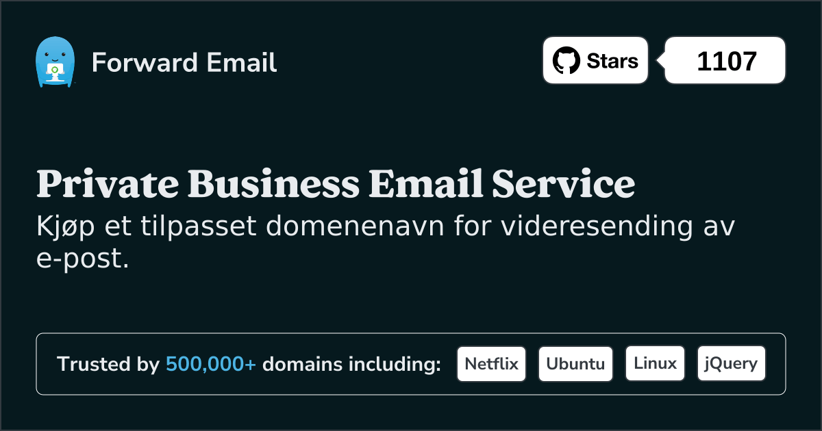 Registrer tilpasset domene for e-post
