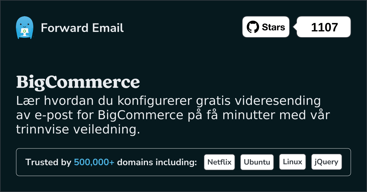 Hvordan sette opp e-post med BigCommerce