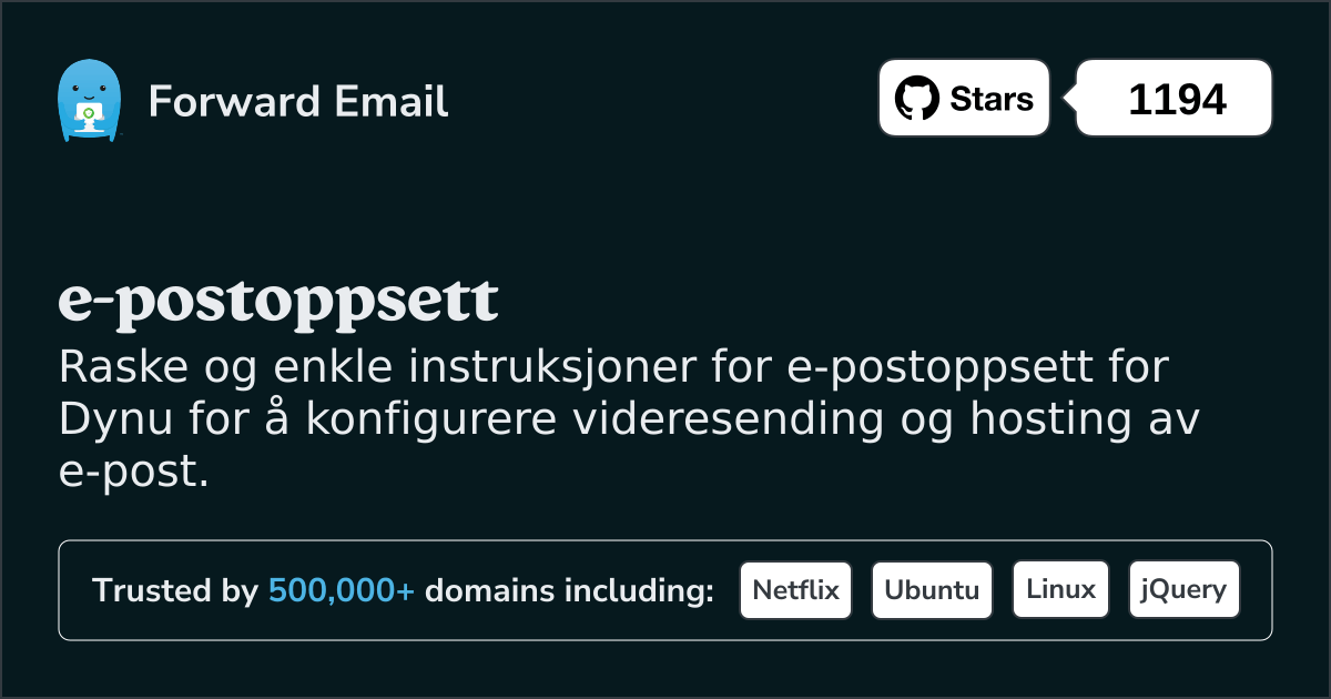 Hvordan sette opp e-post med Dynu