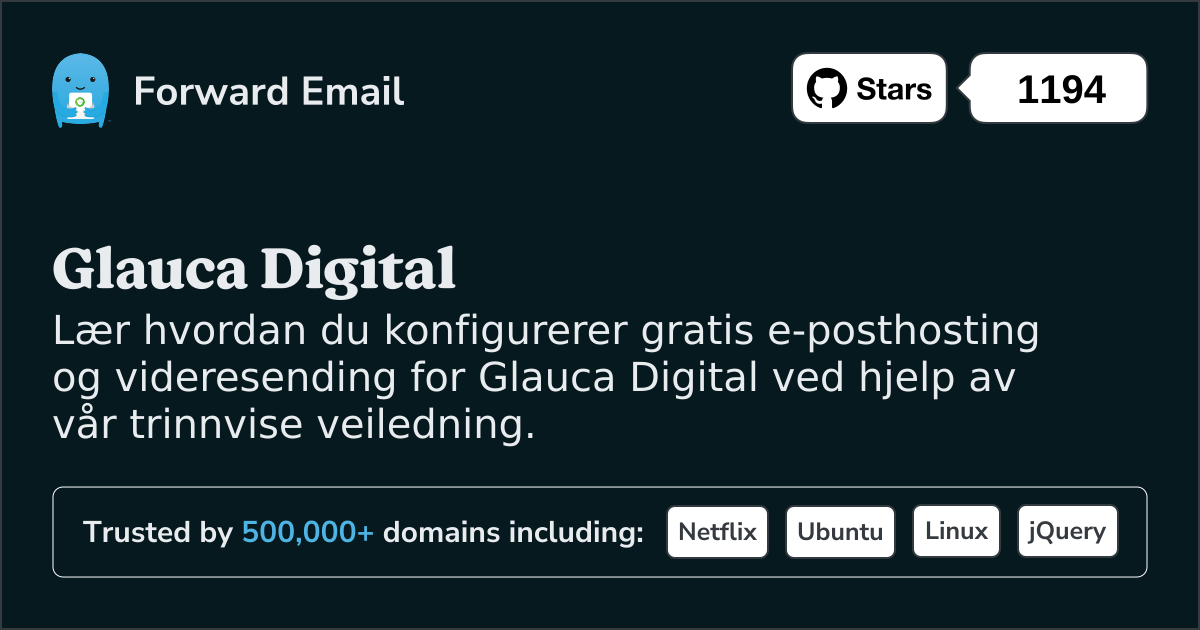 Hvordan sette opp e-post med Glauca Digital
