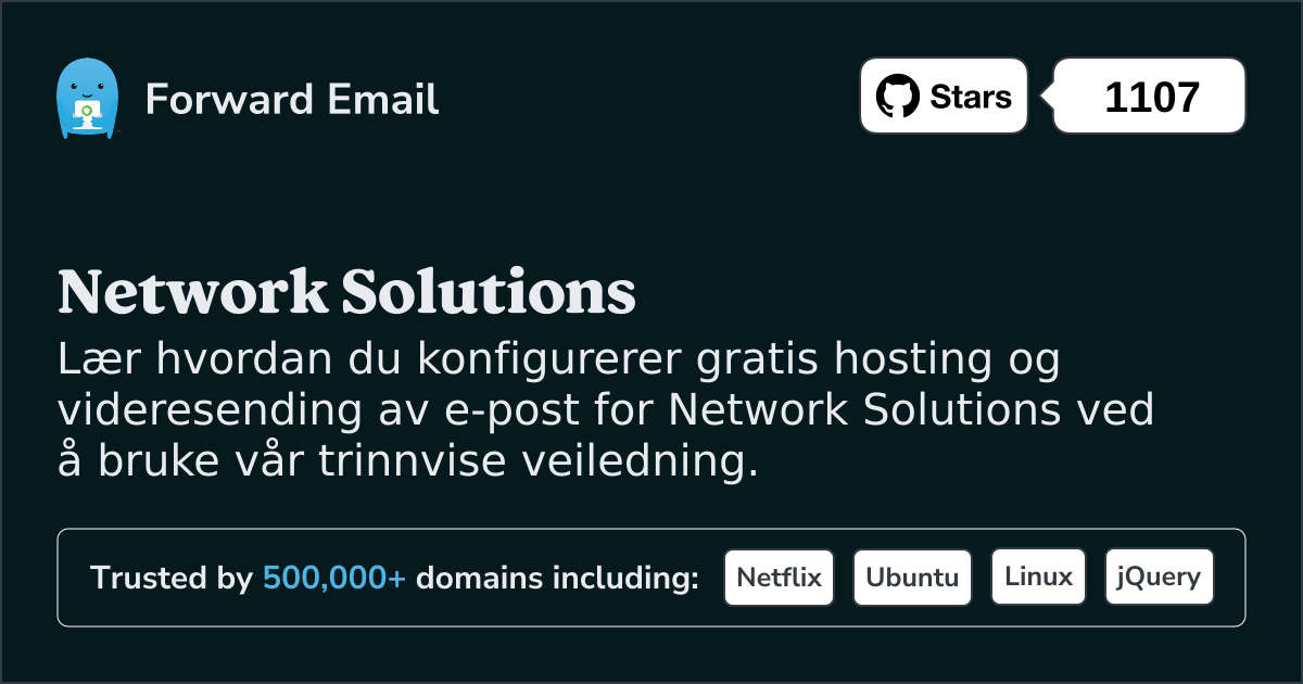 Hvordan sette opp e-post med Network Solutions