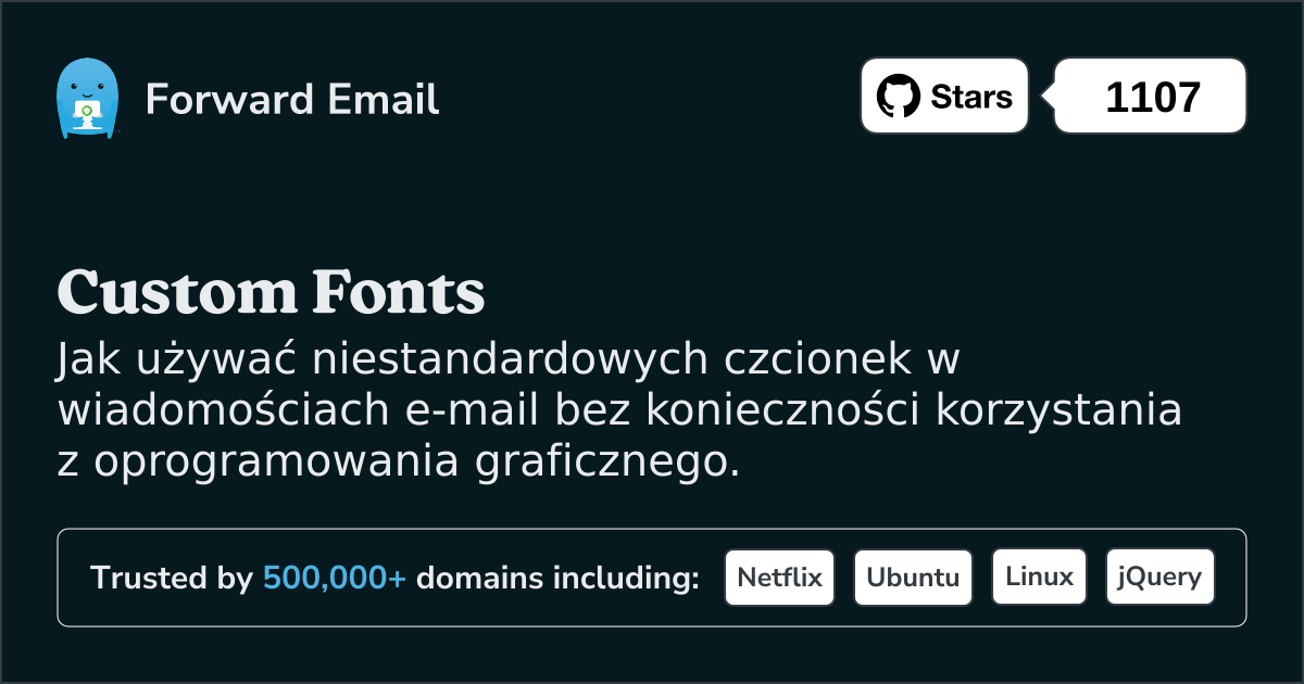 Niestandardowe czcionki w wiadomościach e-mail