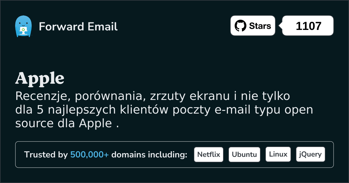 5 najlepszych klientów poczty e-mail Open Source dla Apple w 2025