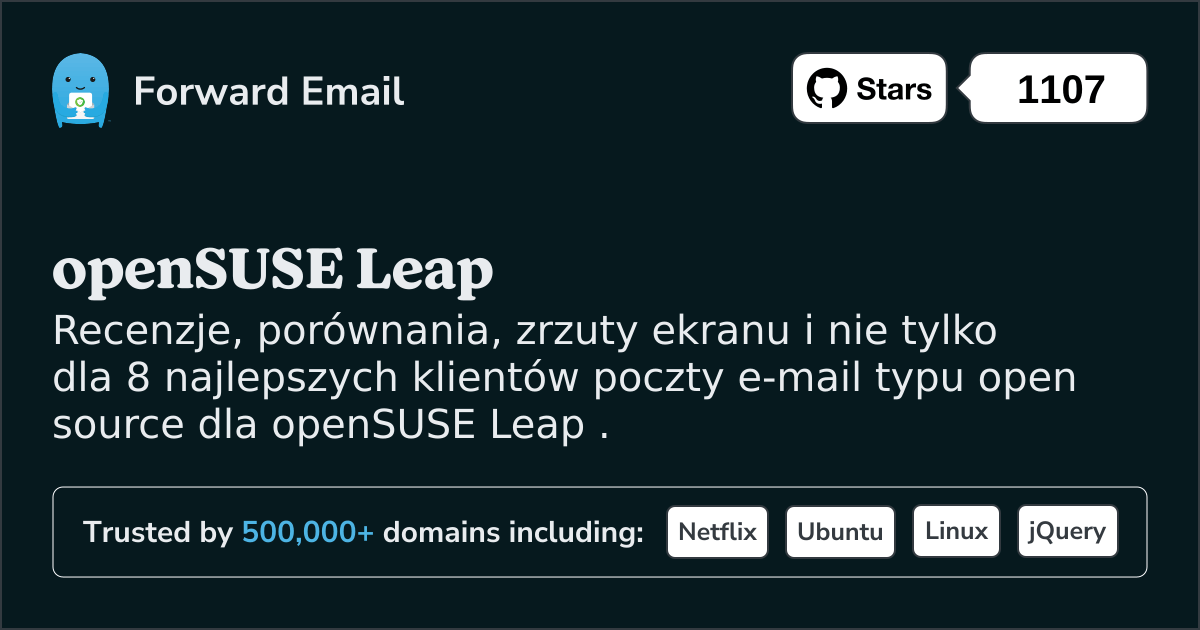 8 najlepszych klientów poczty e-mail Open Source dla openSUSE Leap w 2025