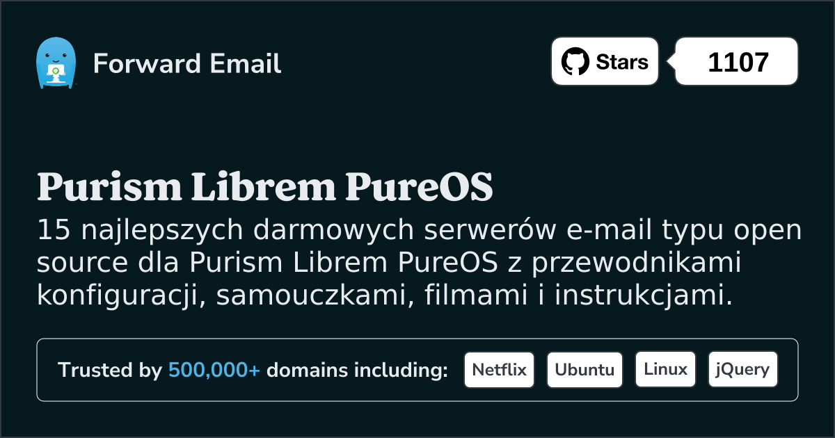 15 najlepszych serwerów pocztowych Open Source dla Purism Librem PureOS w 2025
