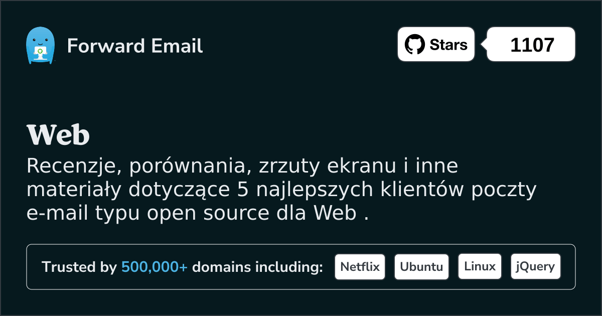 5 najlepszych klientów poczty e-mail Open Source dla Web w 2025