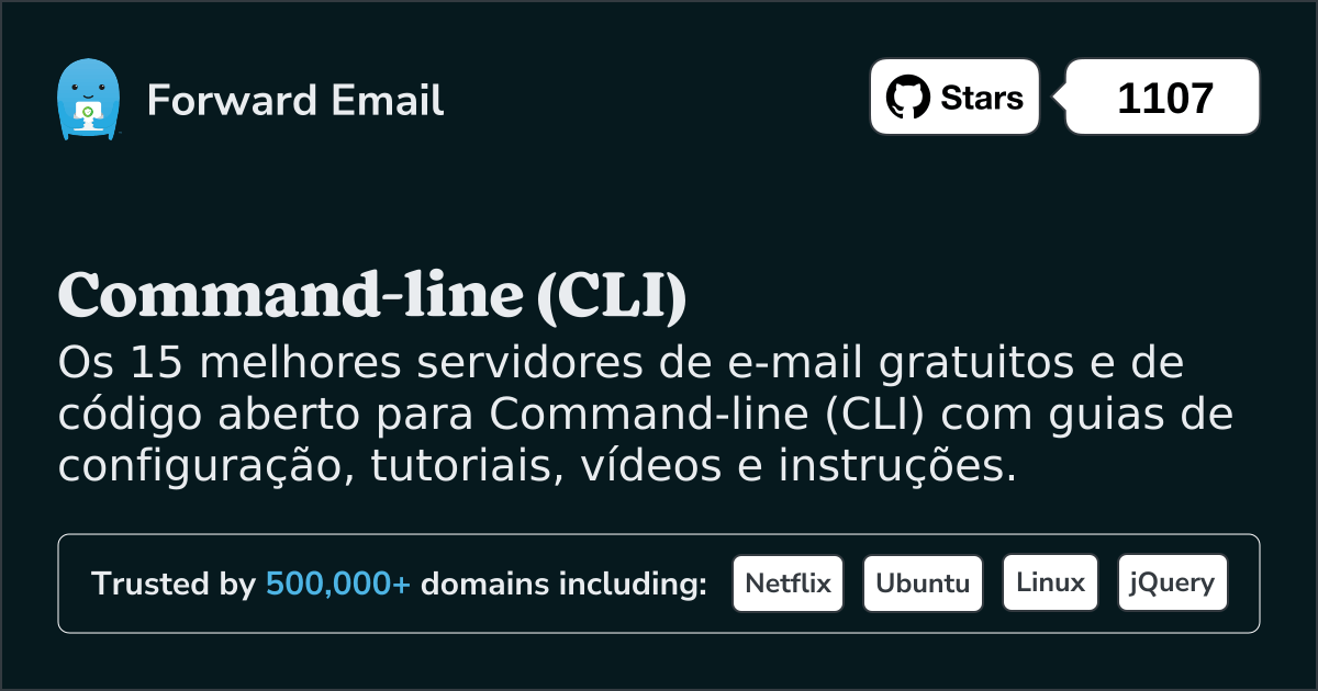 15 melhores servidores de e-mail de código aberto para Command-line (CLI) em 2025