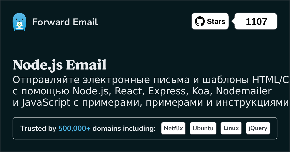 Шаблоны электронной почты Node.js