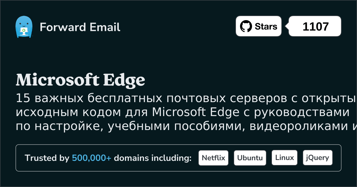 15 важных почтовых серверов с открытым исходным кодом для Microsoft Edge в 2025