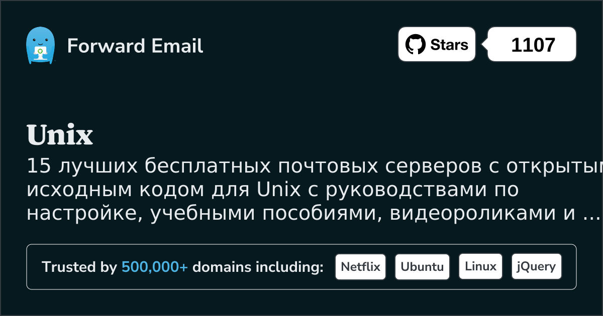 15 лучших почтовых серверов с открытым исходным кодом для Unix в 2025